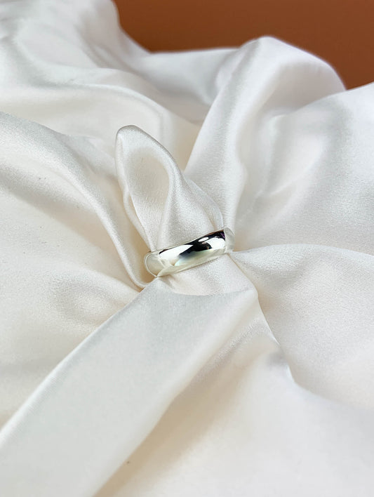6mm D-Shaped Wedding Band – Handmade in Yellow, White or Rose Gold | 9ct or 18ct