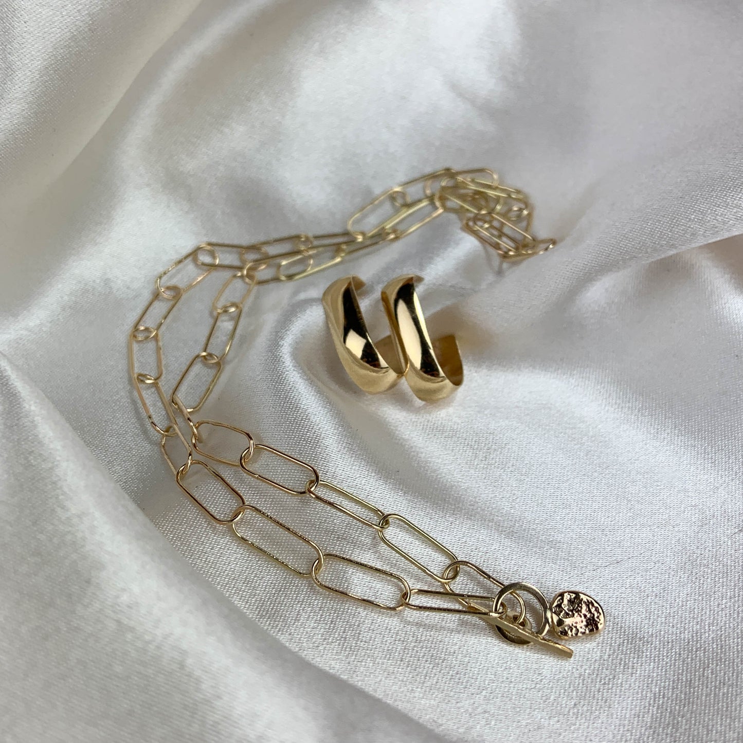 9ct Gold cuff earrings