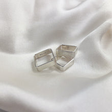 Load image into Gallery viewer, Habitat Rings - Square frosted design - Sterling Silver or 9ct Gold | Inspired by Habitat 67