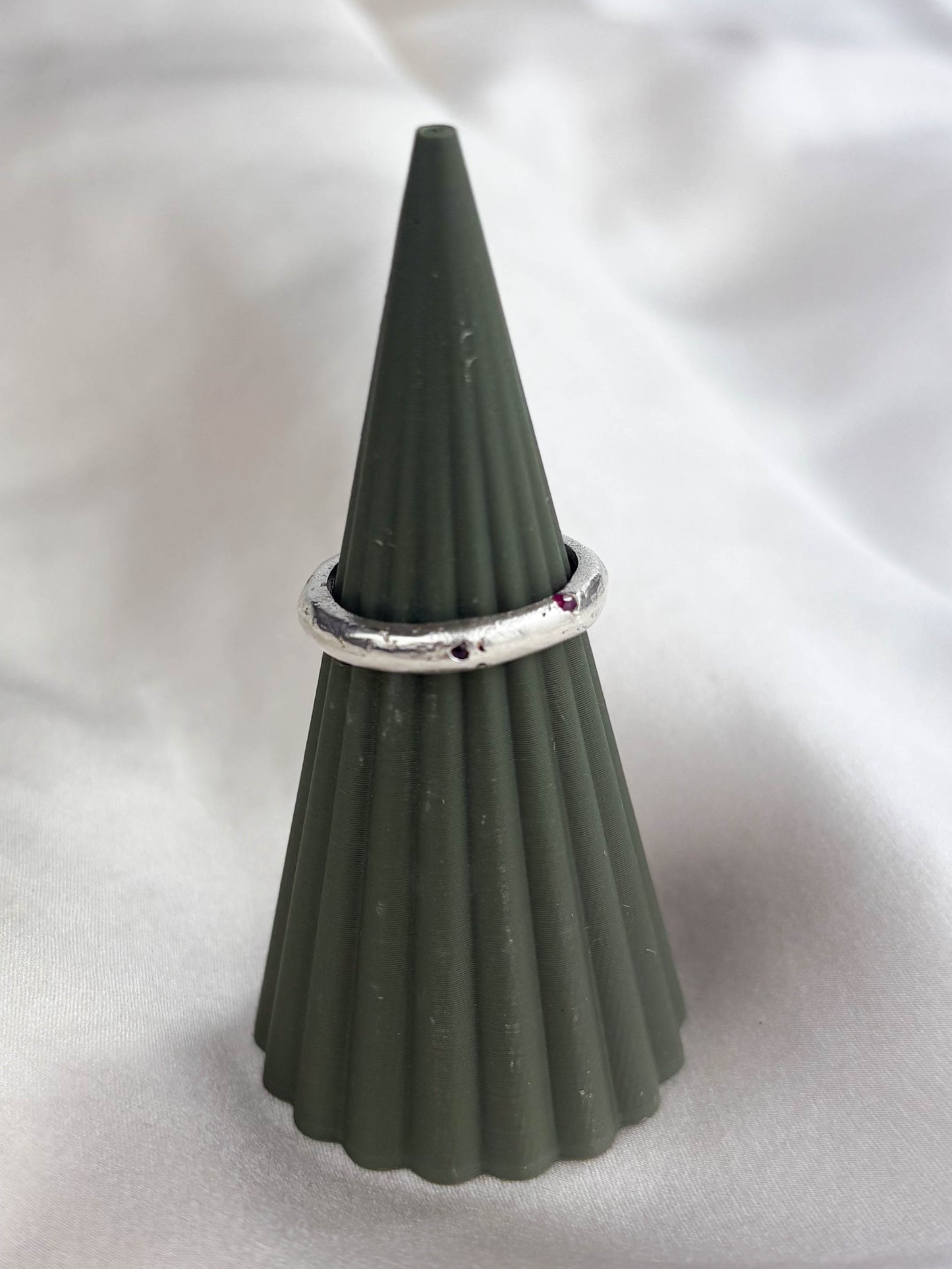 Sandcast Ruby Ring