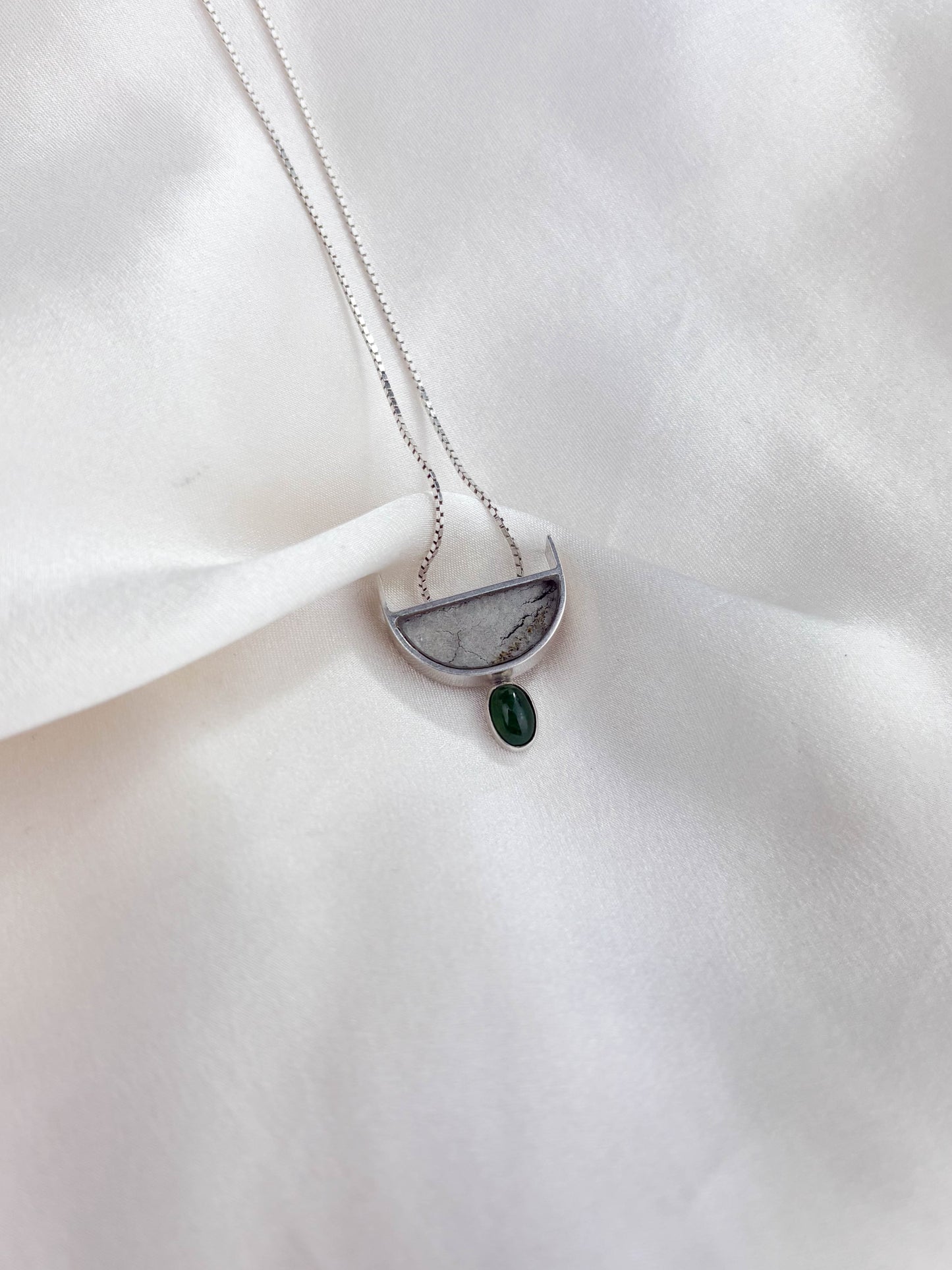 Barbican Pendant with Jade