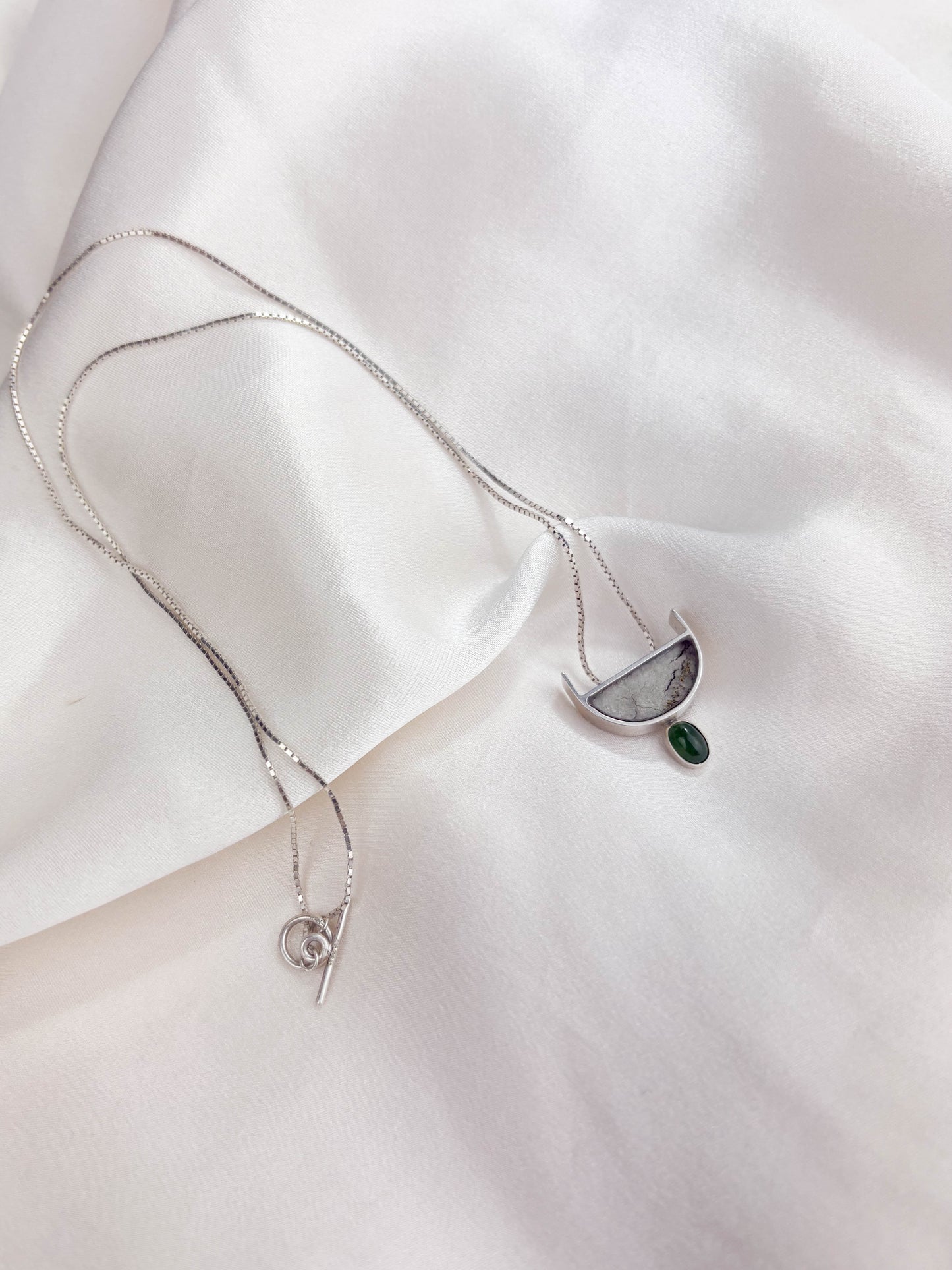 Barbican Pendant with Jade