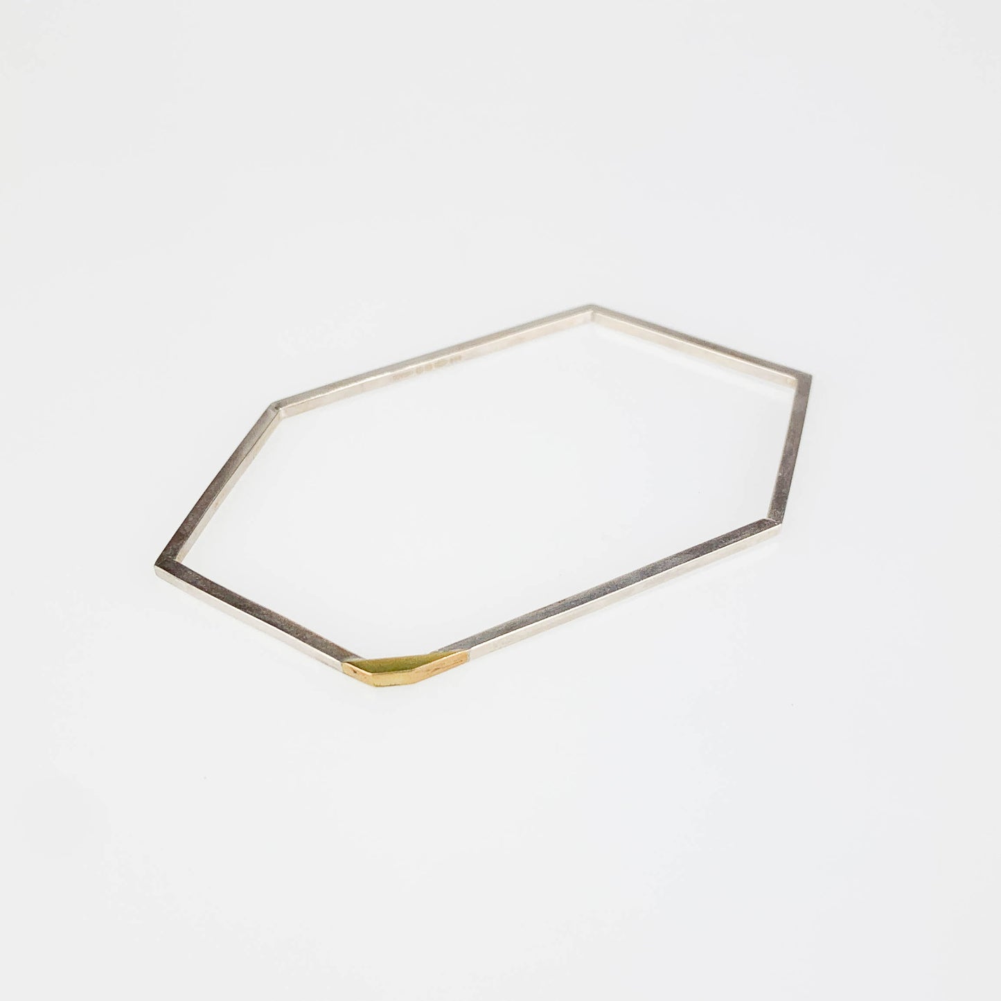 Geometric Bangle with brass