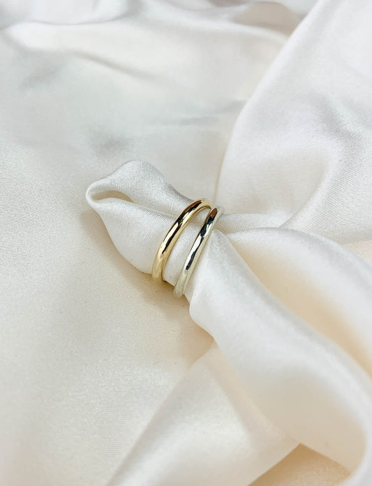 Handmade 2mm D-Shaped Wedding Band – Recycled Gold in Yellow, White or Rose | 9ct or 18ct
