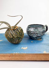 Load image into Gallery viewer, Large Ceramic Air Plant Orb – Sculptural Handmade Holder with Air Plant
