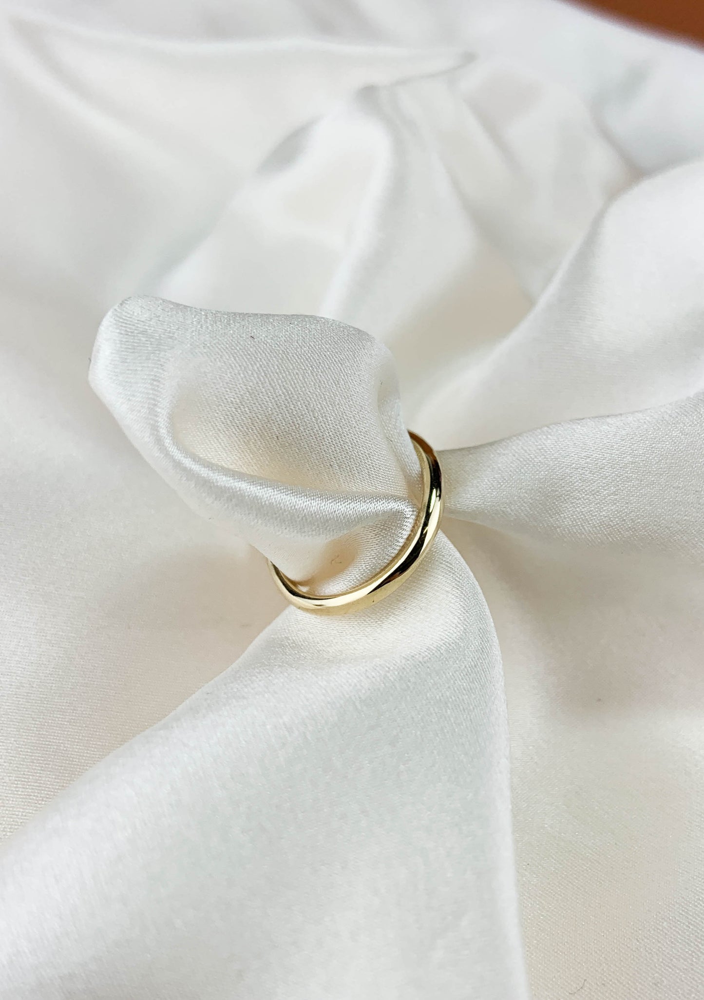 Handmade 2mm D-Shaped Wedding Band – Recycled Gold in Yellow, White or Rose | 9ct or 18ct