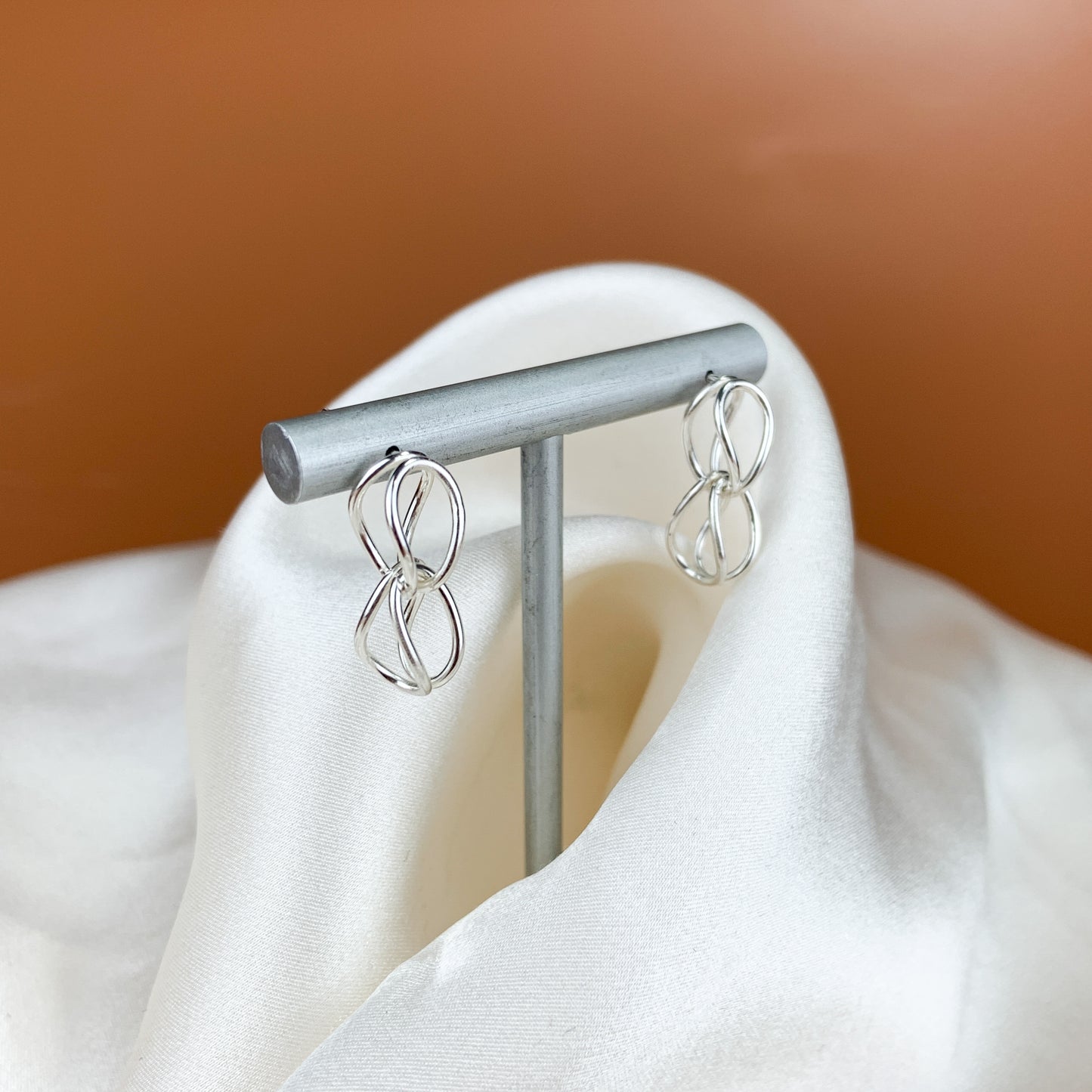 Double Drop Link Earrings - Stud or Hook