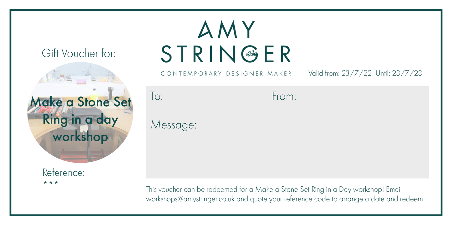 Stone Set Ring Workshop - Gift Voucher