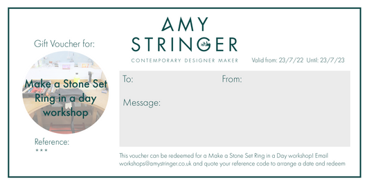Stone Set Ring Workshop - Gift Voucher