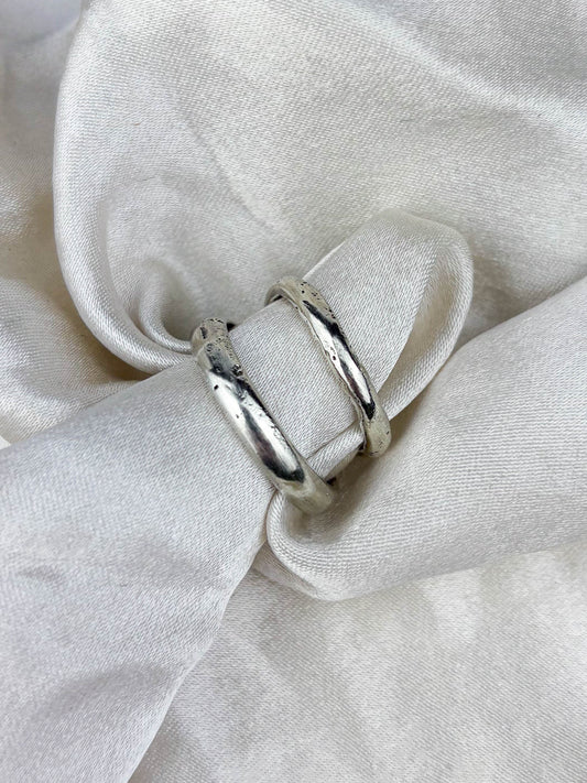 3mm Sand Cast D-Shaped Wedding Band – Handmade in Recycled Gold | 9ct or 18ct