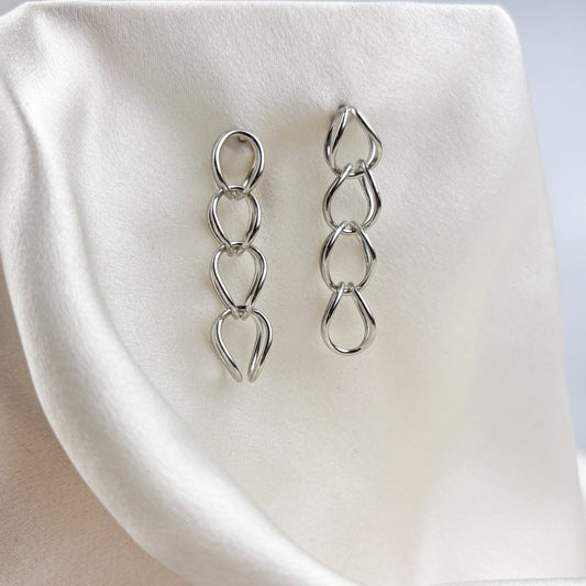 Four Link Drop Earrings