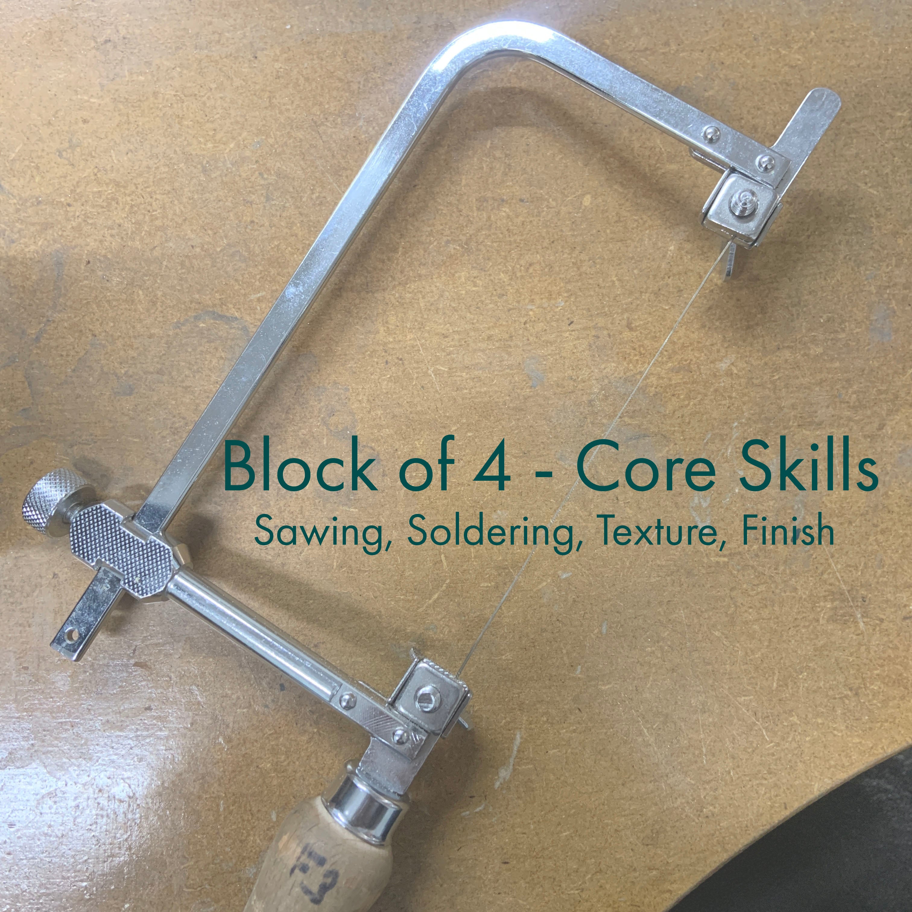 Block of 4 - Sawing, Soldering, Texture and Finish