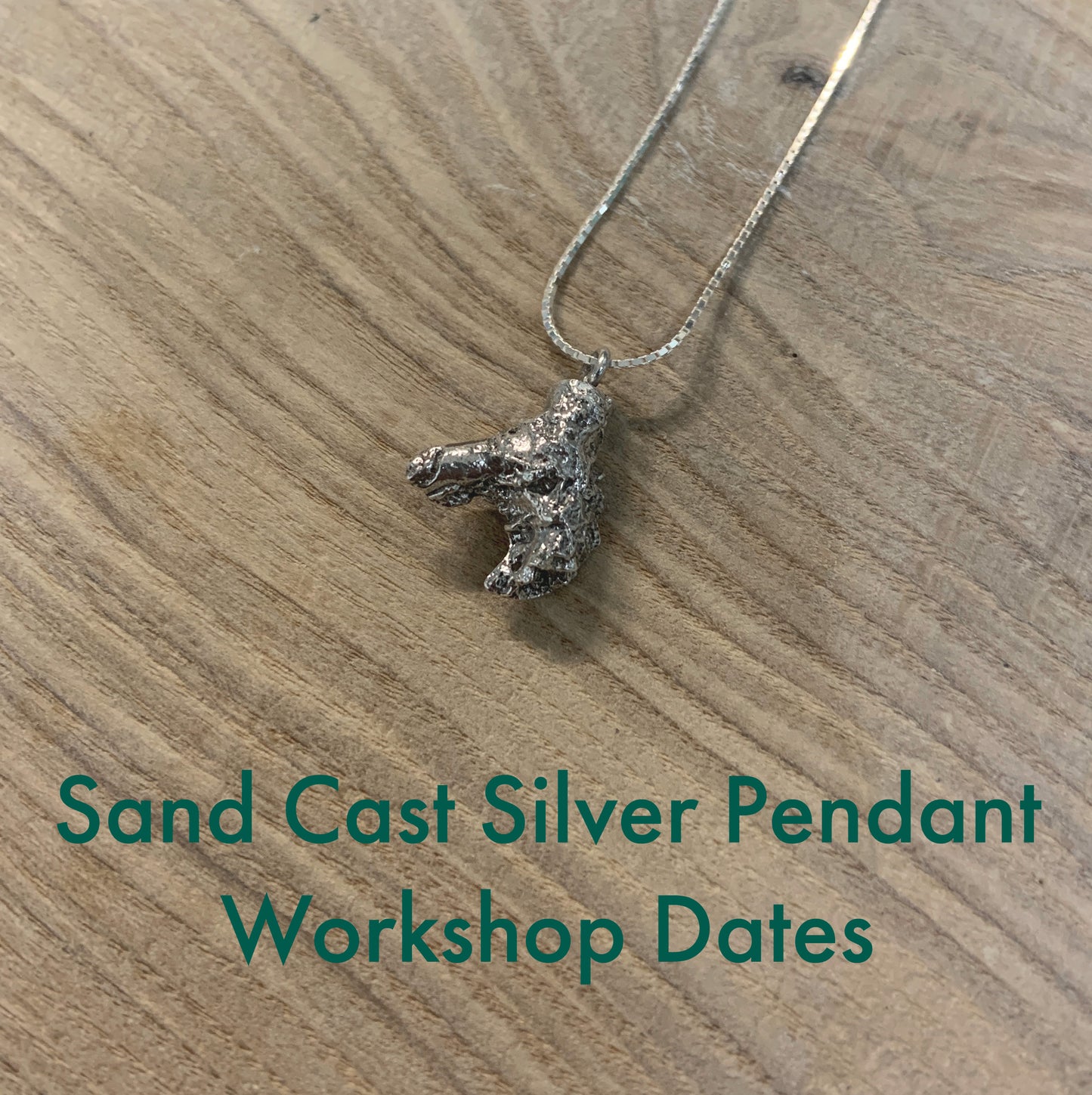 Sand Cast silver pendant workshop